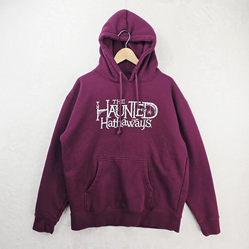 The Haunted Hathaways TV Show Promo Hoodie Adult Large Red Nickelodeon Y2K Rare - Picture 2 of 10